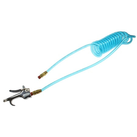 Coilhose Pneumatics Flexcoil 5/32" ID x 10 1/4" MPT x 600-S Trans Blue 600-PR532-10B-T